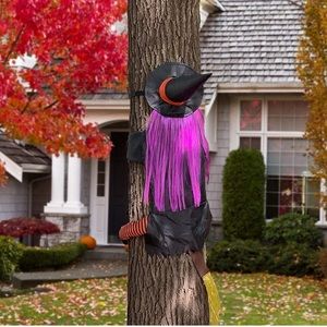 Starry Witch on Tree, Halloween Home Yard Decorations